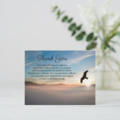 Mooie Bird Sunset Funeral Dank je Kaart (Staand voorkant)