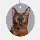 Mooie Birmese kat dicht Keramisch Ornament (Links)