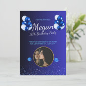 Mooie Birthday-kaart voor uitnodigingen (Staand voorkant)