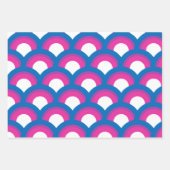 Mooie biseksuele gedenkwaardige vlag, regenboogzwa inpakpapier vel (Voorkant 3)