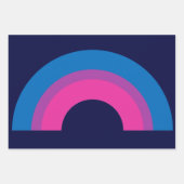 Mooie biseksuele gedenkwaardige vlag, regenboogzwa inpakpapier vel (Voorkant)