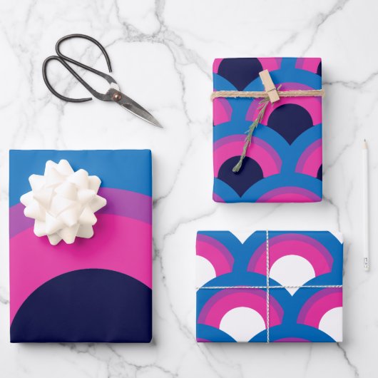 Mooie biseksuele gedenkwaardige vlag, regenboogzwa inpakpapier vel (Voorkant)