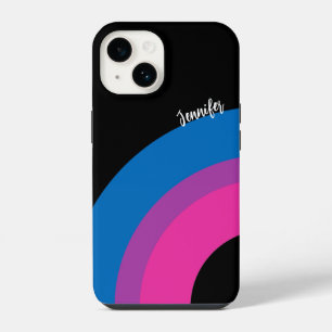 Mooie Biseksuele Pride Vlag Aangepast iPhone 14 Hoesje