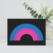Mooie Bisexual Pride Rainbow Flag Black Kaart (Staand voorkant)