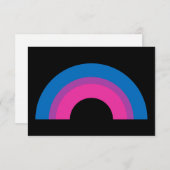 Mooie Bisexual Pride Rainbow Flag Black Kaart (Voorkant / Achterkant)