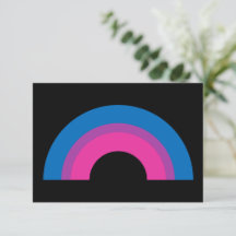 Mooie Bisexual Pride Rainbow Flag Black Kaart