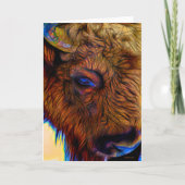Mooie Bison Feestdagen Kaart (Voorkant)