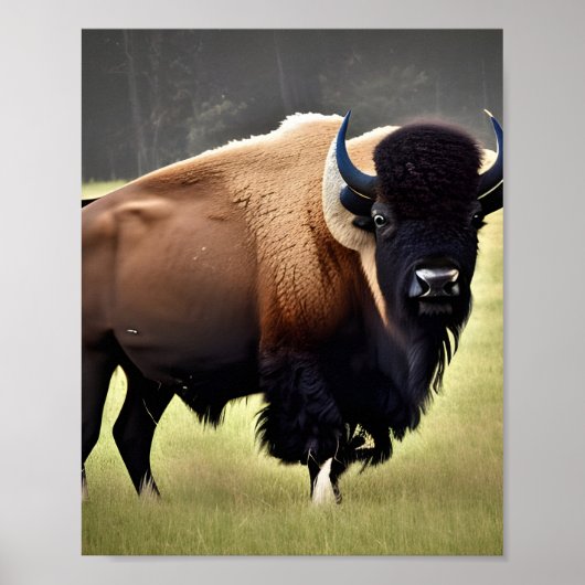 Mooie Bison Poster (Voorkant)