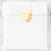 Mooie blaadjes bruiloft gunst Sticker - Sinaasappe (Tas)