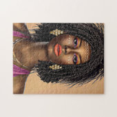Mooie Black African Princess Woman Art Legpuzzel (Horizontaal)
