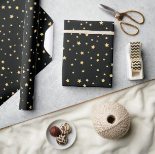 Mooie Black- en Gold Starry Sky Star-pattern Cadeaupapier