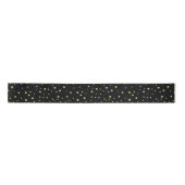 Mooie Black- en Gold Starry Sky Star-pattern Satijnen Lint (Voorkant)