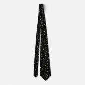 Mooie Black- en Gold Starry Sky Star-pattern Stropdas (Achterkant)