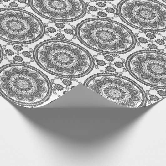 Mooie Black en White Talavera Tile Cadeaupapier (Hoek)