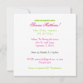 Mooie Black Queen verjaardagsfeestje uitnodiging (Achterkant)