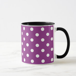 Mooie BlackBerry kleur met witte stippen Mok