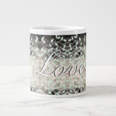 Mooie blad Mok met groen en zwart (Voorkant)