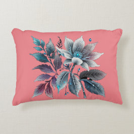 Mooie bladeren en bloemen accent kussen