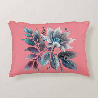 Mooie bladeren en bloemen accent kussen