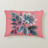 Mooie bladeren en bloemen accent kussen (Achterkant)