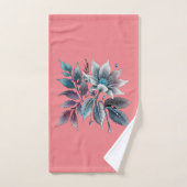 Mooie bladeren en bloemen bad handdoek (Handdoek)