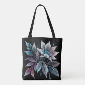 Mooie bladeren en bloemen tote bag (Achterkant)