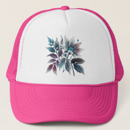 Mooie bladeren en bloemen trucker pet