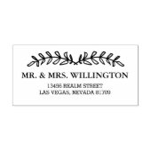 Mooie bladeren rubberstempel (Afrduk)