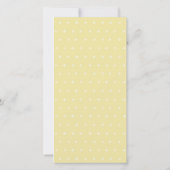 Mooie Bladerige Gebladerte Gele Kleren Baby Shower Bedankkaart (Achterkant)