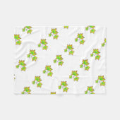 Mooie bladpatroon groen geel rood Esdodenbladeren Fleece Deken (Voorkant (Horizontaal))