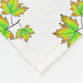 Mooie bladpatroon groen geel rood Esdodenbladeren Fleece Deken (Hoek)