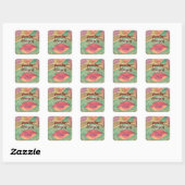 Mooie bladwijzer met eigen ontwerp vierkante sticker (Vel)