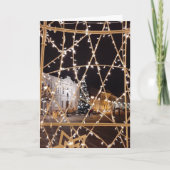 Mooie blanco kerstkaart kaart (Voorkant)