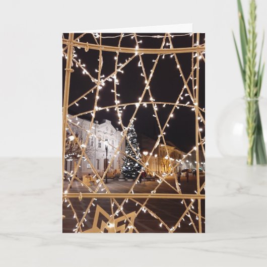 Mooie blanco kerstkaart kaart (Voorkant)