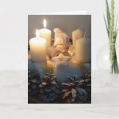 Mooie blanco kerstkaart kaart (Voorkant)