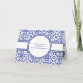 Mooie Blauw en het Wit Al Gelegenheid u dankt Bedankkaart (Achterkant)