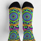 Mooie Blauw en oude Mandala Socks Sokken (Top)