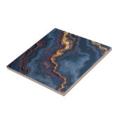 Mooie blauw gouden huis tegels tegeltje (Zijkant)