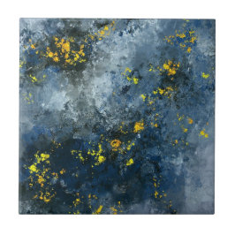 Mooie blauw gouden huis tegels tegeltje