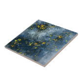 Mooie blauw gouden huis tegels tegeltje (Zijkant)