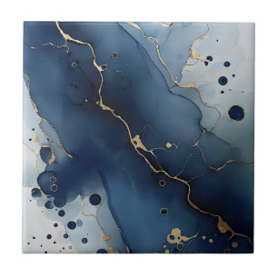 Mooie blauw gouden huis tegels tegeltje