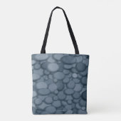 Mooie Blauw-Grijze Rock Pebbles Tote Bag (Achterkant)