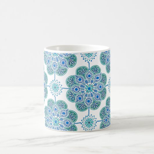 Mooie blauw-groene mok (Center)