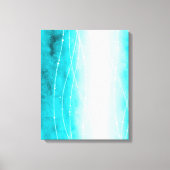 Mooie blauw wit geschilderde zeeen canvas print (Voorkant)