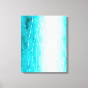 Mooie blauw wit geschilderde zeeen canvas print