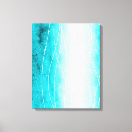 Mooie blauw wit geschilderde zeeen canvas print (Voorkant)