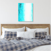 Mooie blauw wit geschilderde zeeen canvas print (Insitu (Slaapkamer))
