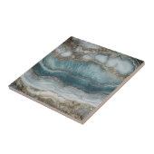 Mooie blauw zilveren huis tegels tegeltje (Zijkant)