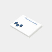 Mooie blauwbessen cartoon illustratie post-it® notes (Schuin)