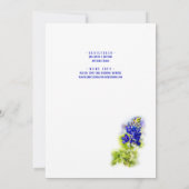 Mooie Blauwbijtbloem, modern, sparen de datum Kaart (Achterkant)